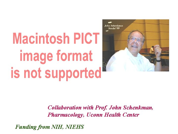 Collaboration with Prof. John Schenkman, Pharmacology, Uconn Health Center Funding from NIH, NIEHS 