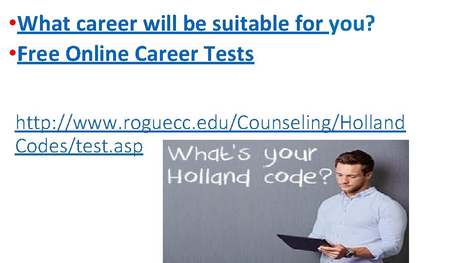  • What career will be suitable for you? • Free Online Career Tests