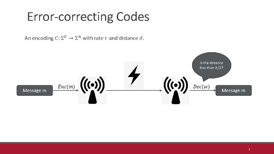Error-correcting Codes 2 
