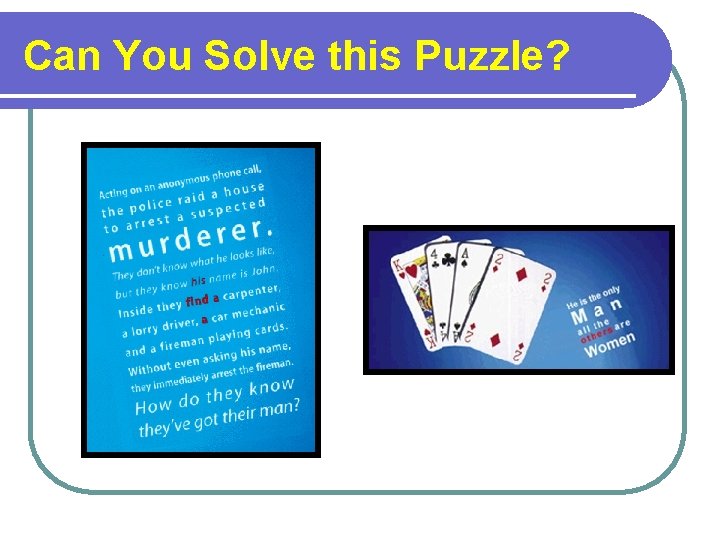 Can You Solve this Puzzle? 