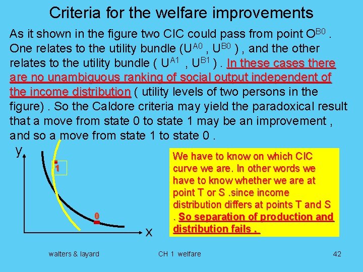 Criteria for the welfare improvements As it shown in the figure two CIC could