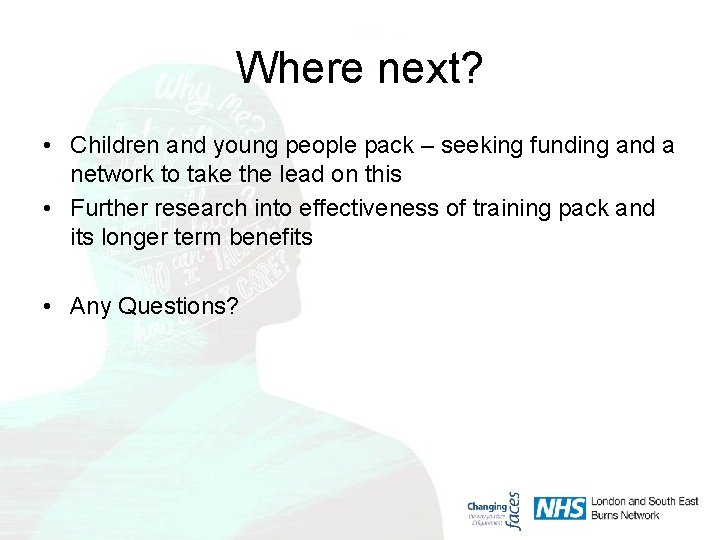 Where next? • Children and young people pack – seeking funding and a network