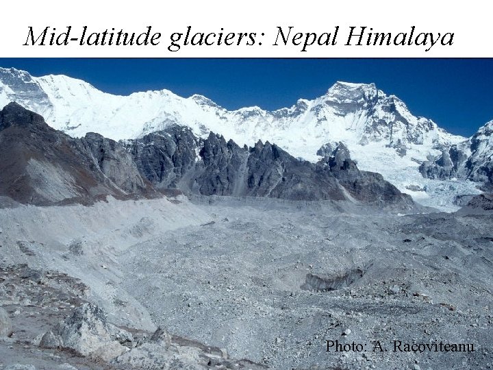 Mid-latitude glaciers: Nepal Himalaya Photo: A. Racoviteanu 