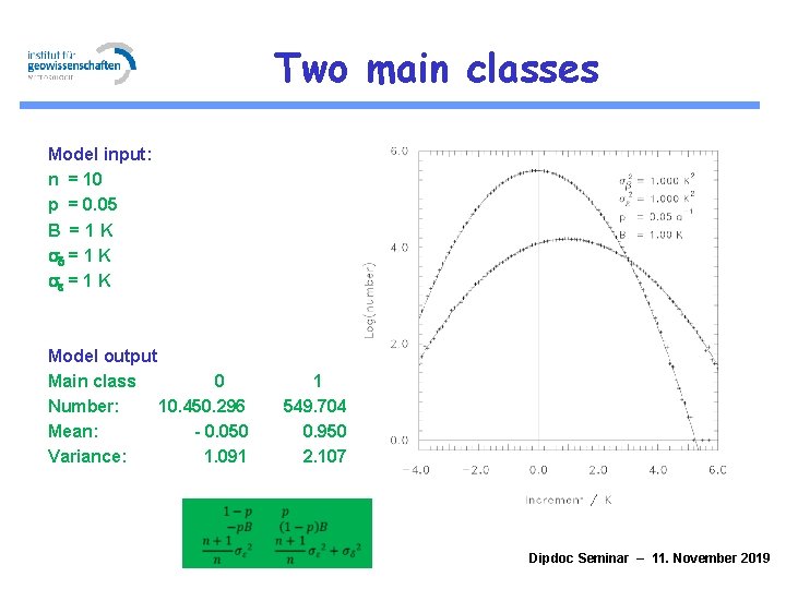 Two main classes Model input: n = 10 p = 0. 05 B =1