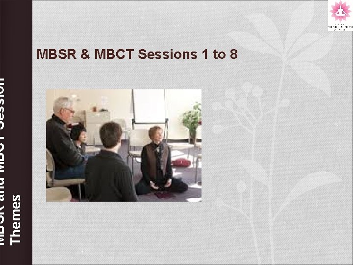 MBSR and MBCT Session Themes MBSR & MBCT Sessions 1 to 8 