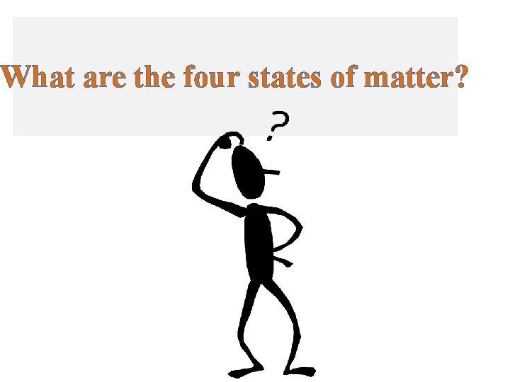 What are the four states of matter? 
