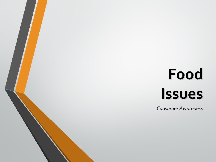 Food Issues Consumer Awareness 