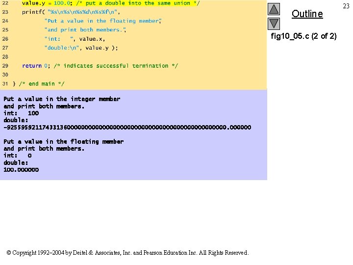 Outline fig 10_05. c (2 of 2) Put a value in the integer member
