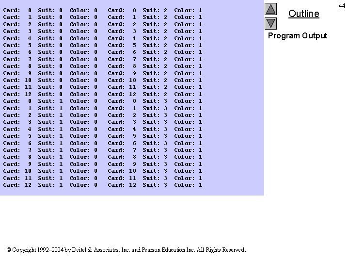 Card: Card: Card: Card: Card: Card: Card: 0 1 2 3 4 5 6