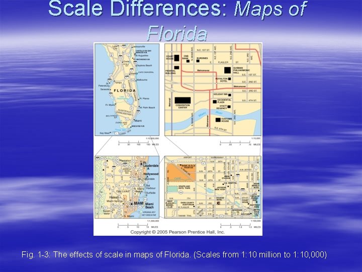 Scale Differences: Maps of Florida Fig. 1 -3: The effects of scale in maps