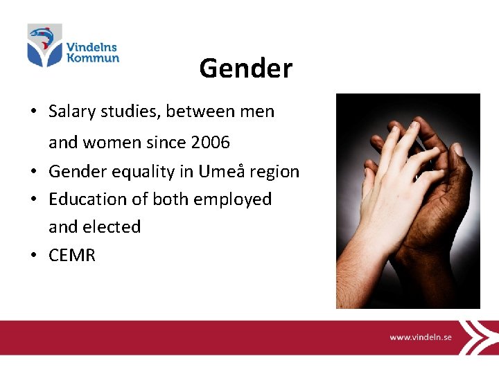 Gender • Salary studies, between men and women since 2006 • Gender equality in