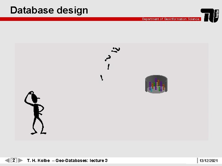 Database design Department of Geoinformation Science 2 T. H. Kolbe – Geo-Databases: lecture 3