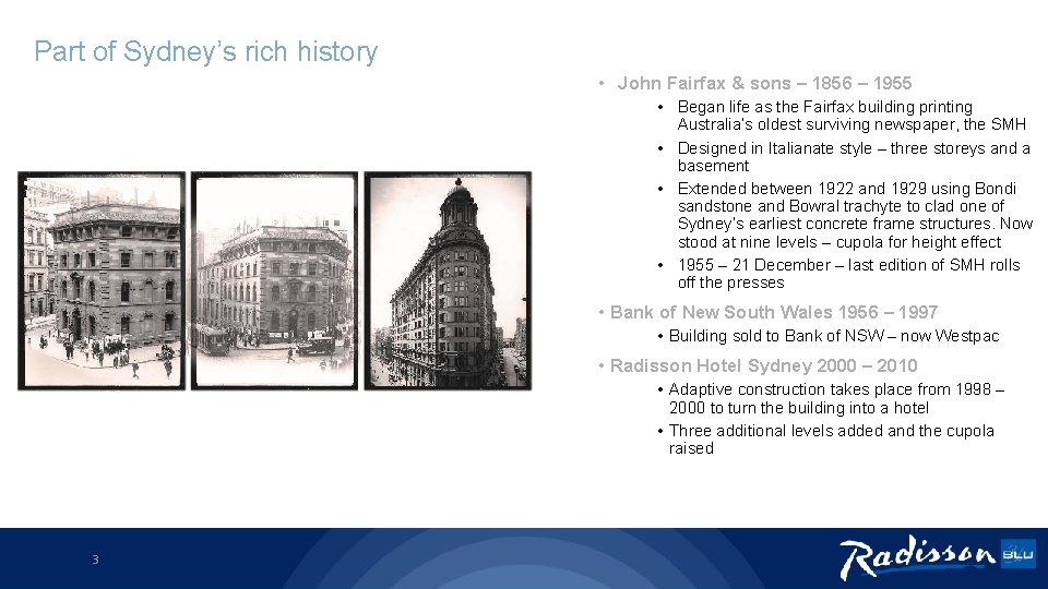 Part of Sydney’s rich history • John Fairfax & sons – 1856 – 1955