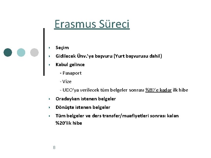 Erasmus Süreci Seçim Gidilecek Ünv. ’ye başvuru (Yurt başvurusu dahil) Kabul gelince - Pasaport