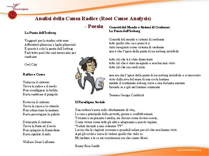 Analisi della Causa Radice (Root Cause Analysis) - Poesia Concetti del Mondo e Sistemi