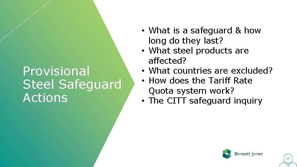 Provisional Steel Safeguard Actions • What is a safeguard & how long do they