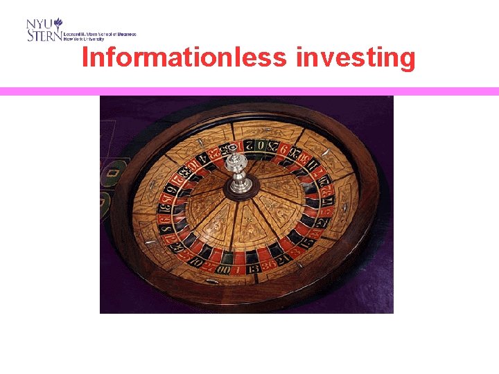 Informationless investing 