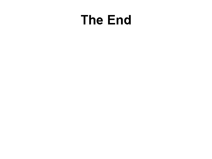 The End 