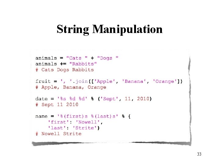 String Manipulation 33 