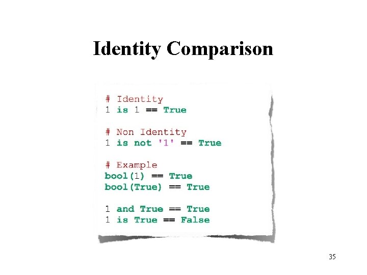 Identity Comparison 35 