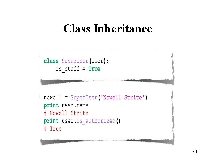 Class Inheritance 41 