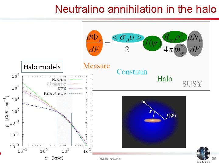 Neutralino annihilation in the halo Halo models Catherine De Clercq DM in Ice. Cube