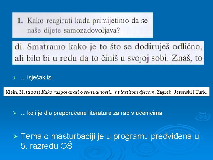 Ø . . . isječak iz: Ø . . . koji je dio preporučene