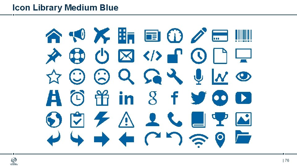 Icon Library Medium Blue | 76 