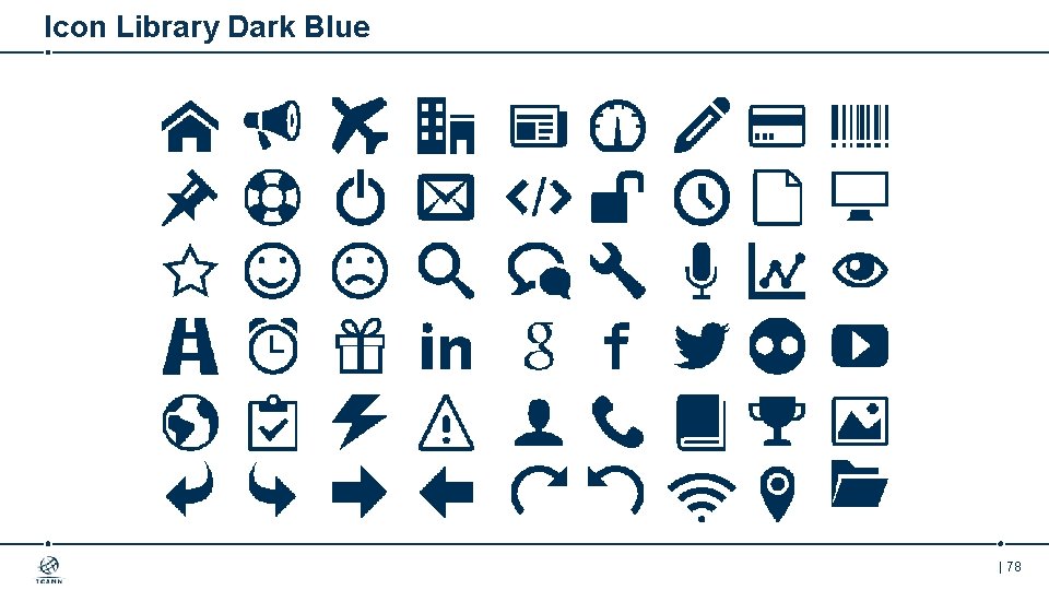 Icon Library Dark Blue | 78 