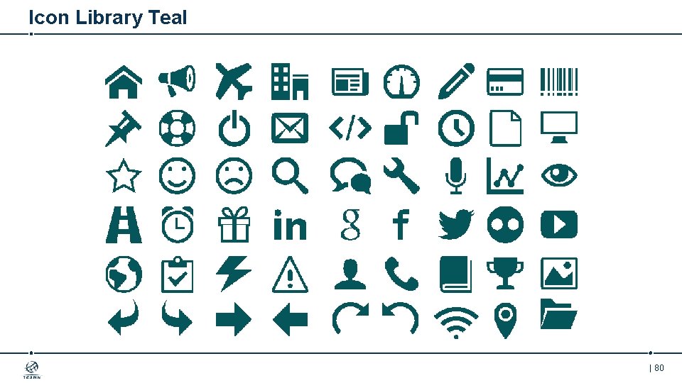 Icon Library Teal | 80 