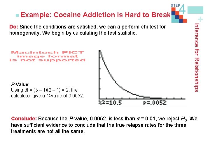 Cocaine Addiction is Hard to Break P-Value: Using df = (3 – 1)(2 –