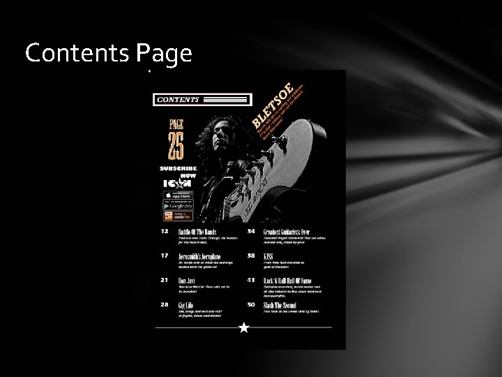 Contents Page 