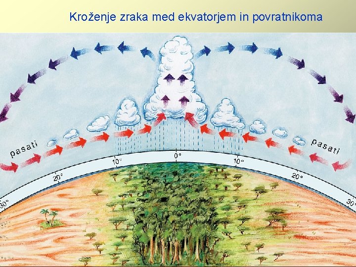 Kroženje zraka med ekvatorjem in povratnikoma 