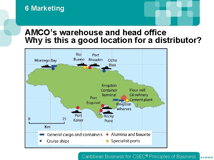 6 Marketing AMCO’s warehouse and head office Why is this a good location for