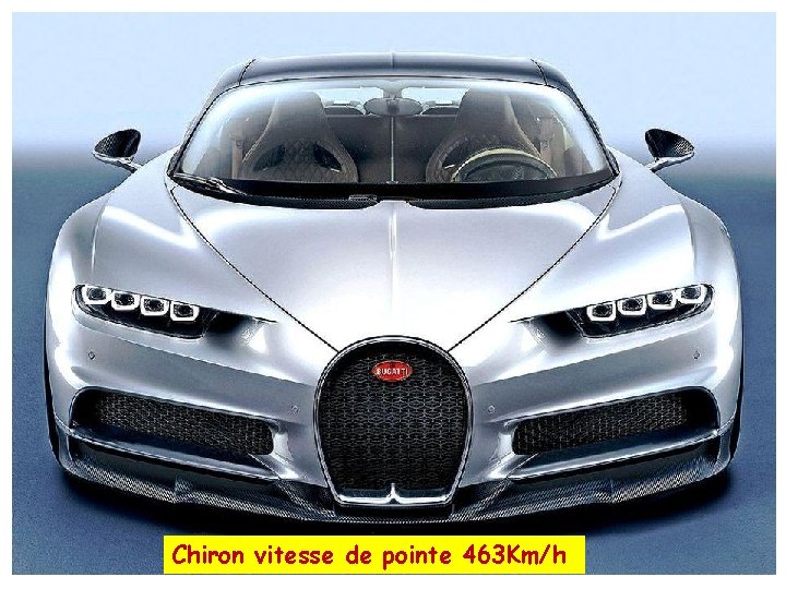 Chiron vitesse de pointe 463 Km/h 
