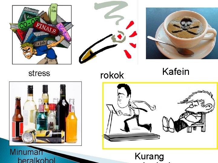 stress Minuman rokok Kafein Kurang 