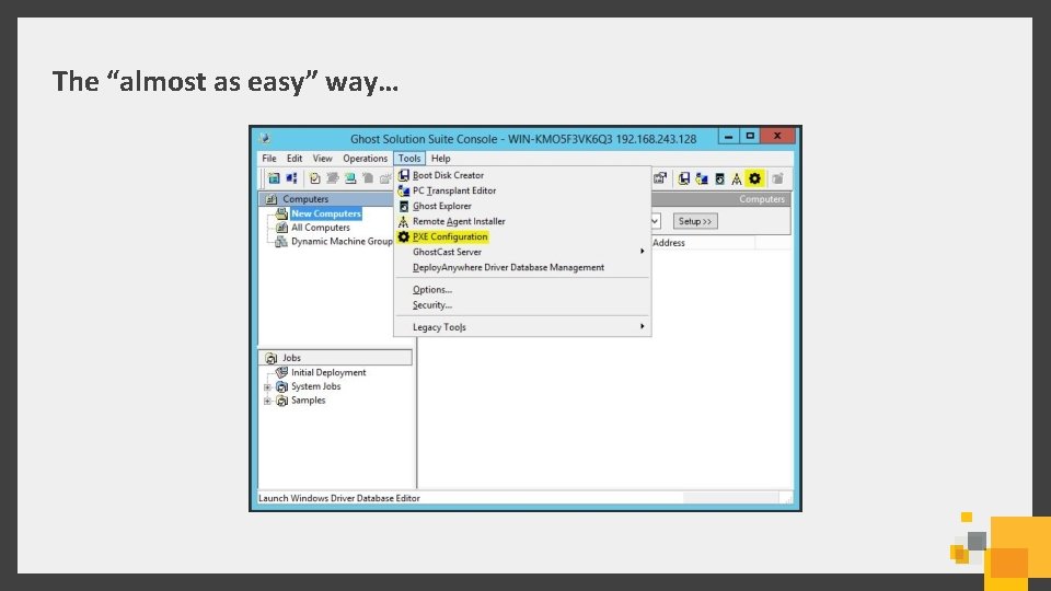 The “almost as easy” way… 
