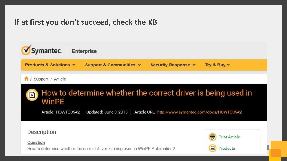 If at first you don’t succeed, check the KB 