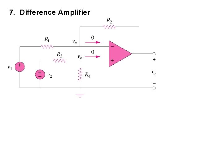 7. Difference Amplifier  7. Difference Amplifier