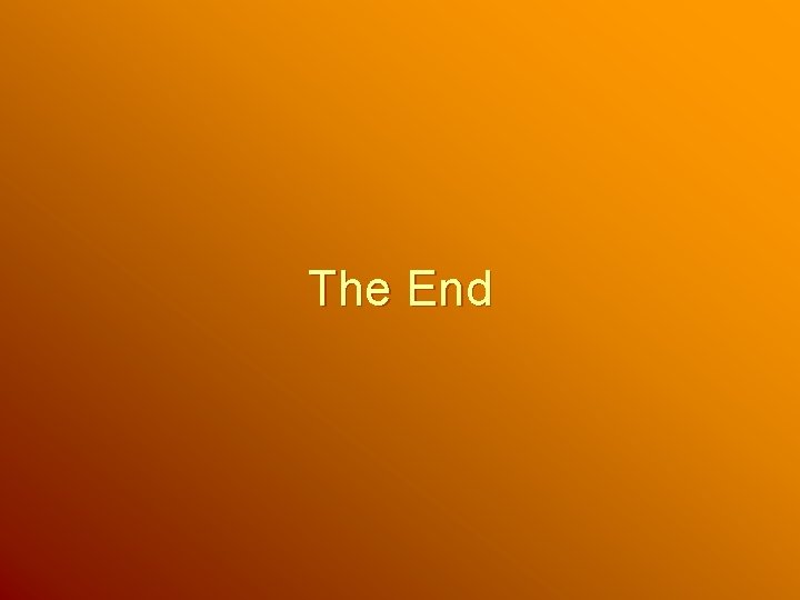 The End 