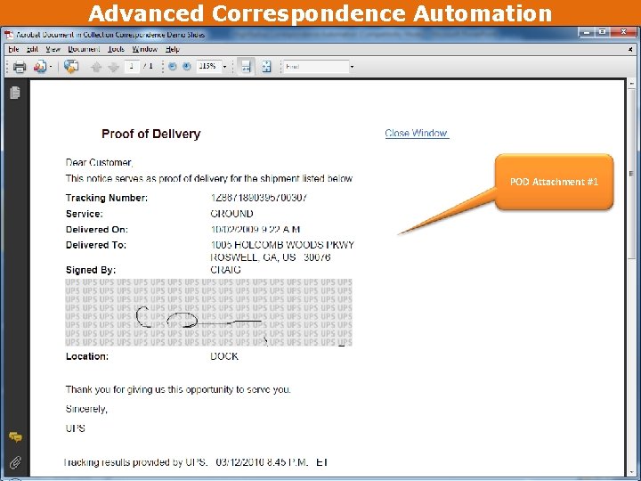Advanced Correspondence Automation POD Attachment #1 40 