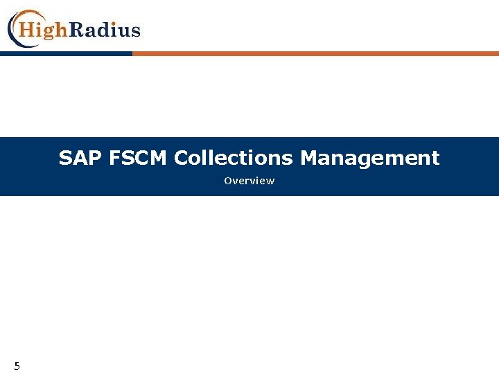 SAP FSCM Collections Management Overview 5 