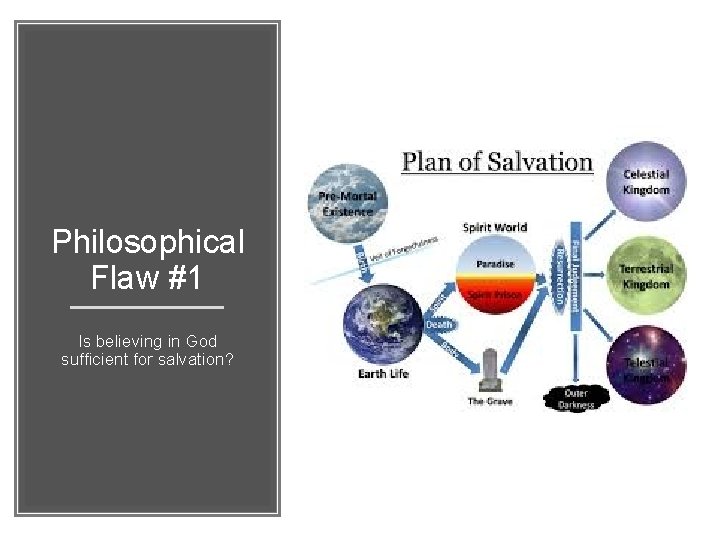 Philosophical Flaw #1 Is believing in God sufficient for salvation? 