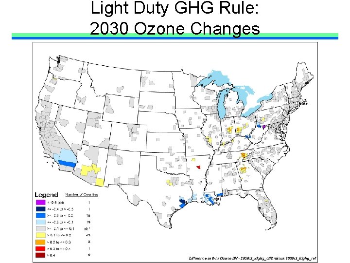 Light Duty GHG Rule: 2030 Ozone Changes 17 