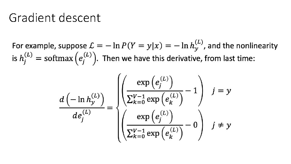 Gradient descent • 