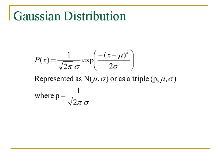 Gaussian Distribution 