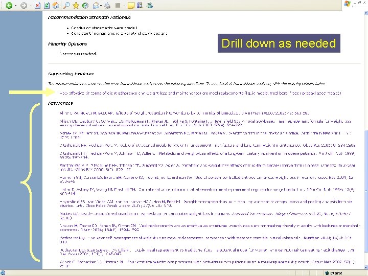 Drill down as needed 