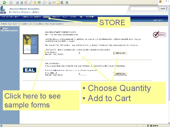STORE Click here to see sample forms • Choose Quantity • Add to Cart