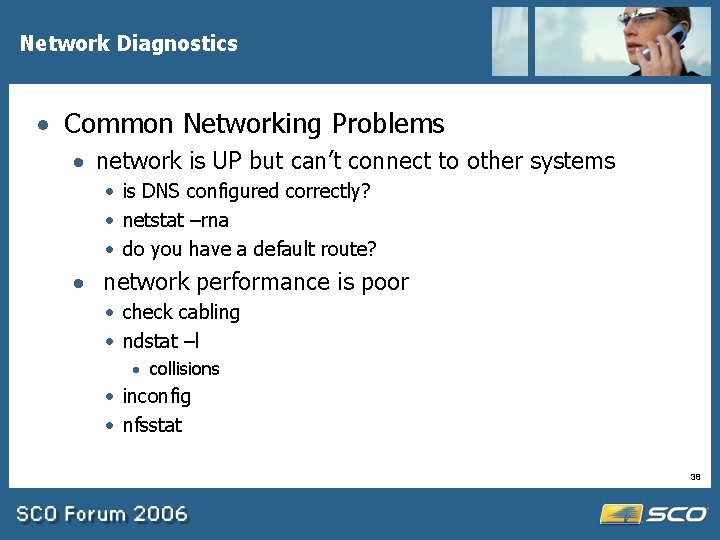Network Diagnostics · Common Networking Problems · network is UP but can’t connect to