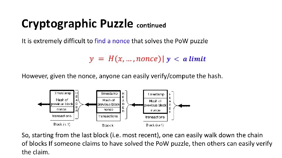 Cryptographic Puzzle continued 